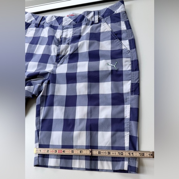 Puma Navy and White Plaid Shorts - Picture 13 of 14